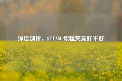 深度剖析，STEAM 课程究竟好不好