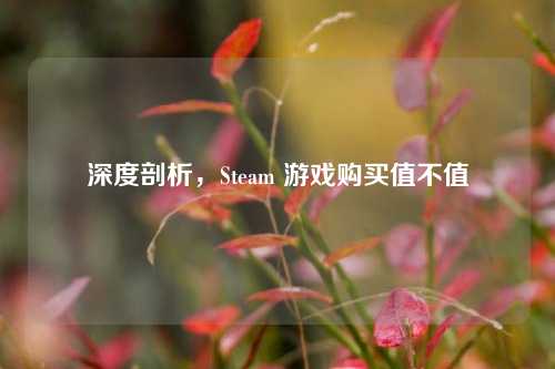 深度剖析,Steam 游戏购买值不值