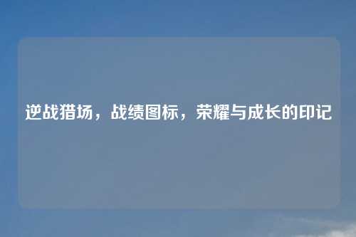 逆战猎场，战绩图标，荣耀与成长的印记