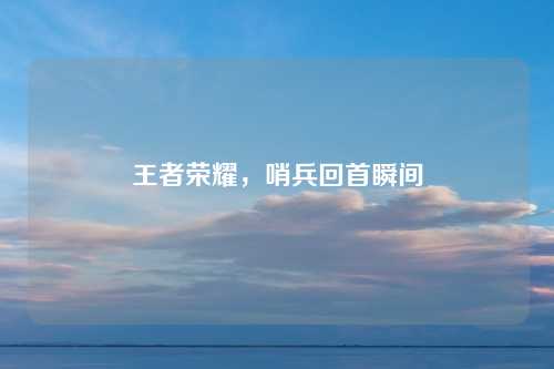 王者荣耀，哨兵回首瞬间