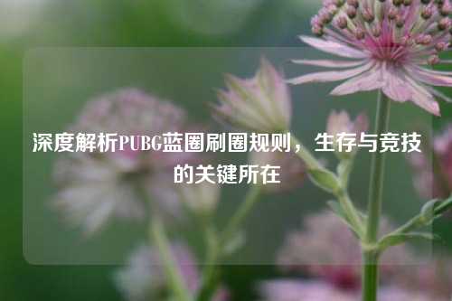 深度解析PUBG蓝圈刷圈规则，生存与竞技的关键所在