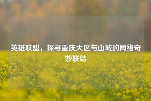 英雄联盟，探寻重庆大区与山城的网络奇妙联结