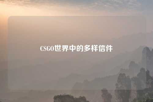 CSGO世界中的多样信件