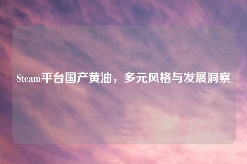 Steam平台国产黄油，多元风格与发展洞察