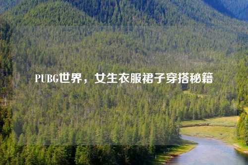 PUBG世界,女生衣服裙子穿搭秘籍