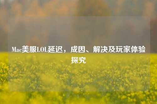 Mac美服LOL延迟，成因、解决及玩家体验探究