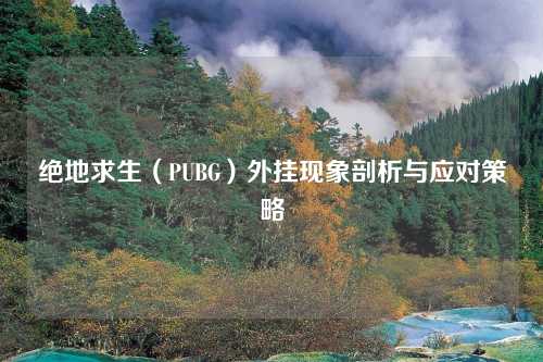 绝地求生（PUBG）外挂现象剖析与应对策略