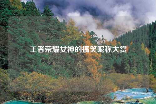 王者荣耀女神的搞笑昵称大赏