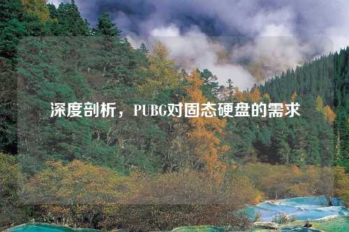 深度剖析，PUBG对固态硬盘的需求