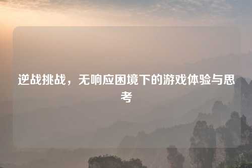 逆战挑战,无响应困境下的游戏体验与思考